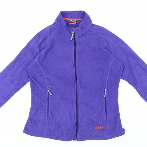 Sherpa Women's Purple Fleece Jacket L