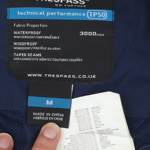 Trespass Men's Blue Waterproof Rain Jacket M