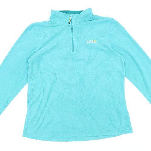 Regatta Women's Blue Fleece 1/4 Zip Sweatshirt Size 14