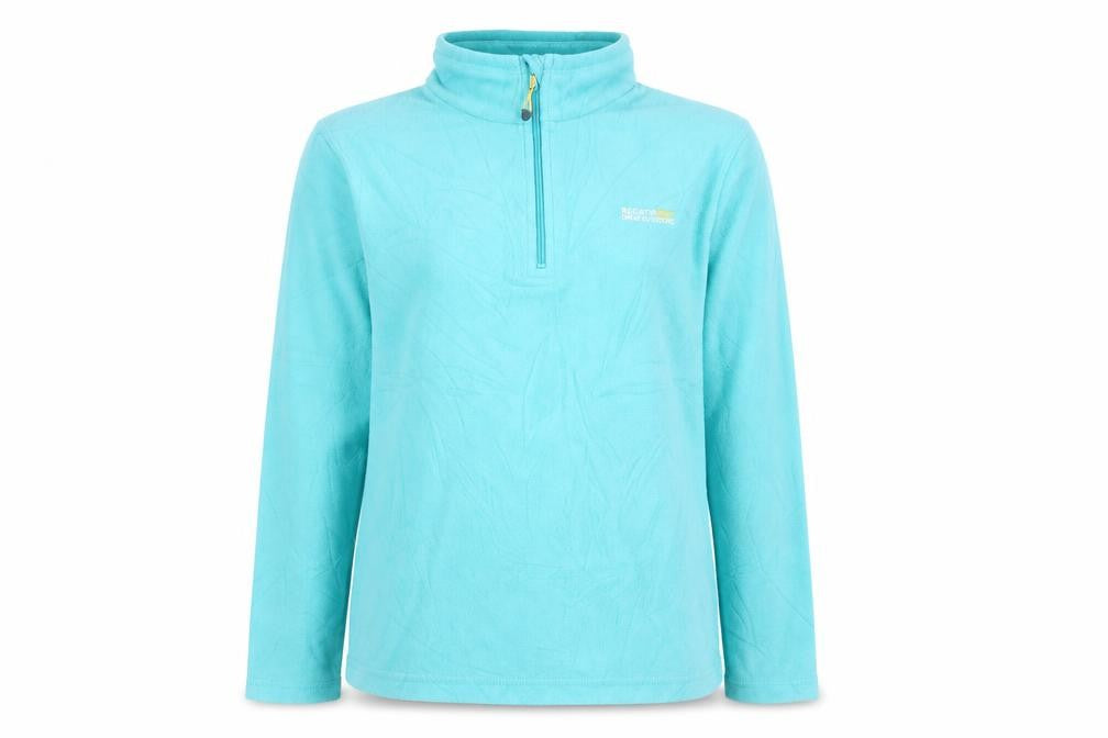 Front view of Regatta Women's Blue Fleece 1/4 Zip Sweatshirt, size 14