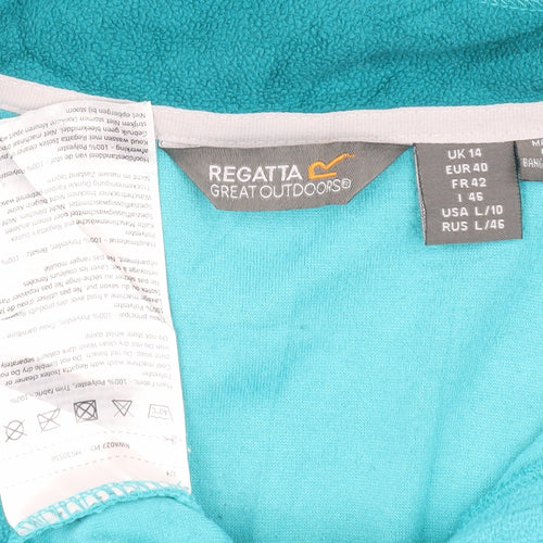 Regatta Women's Blue Fleece 1/4 Zip Sweatshirt Size 14
