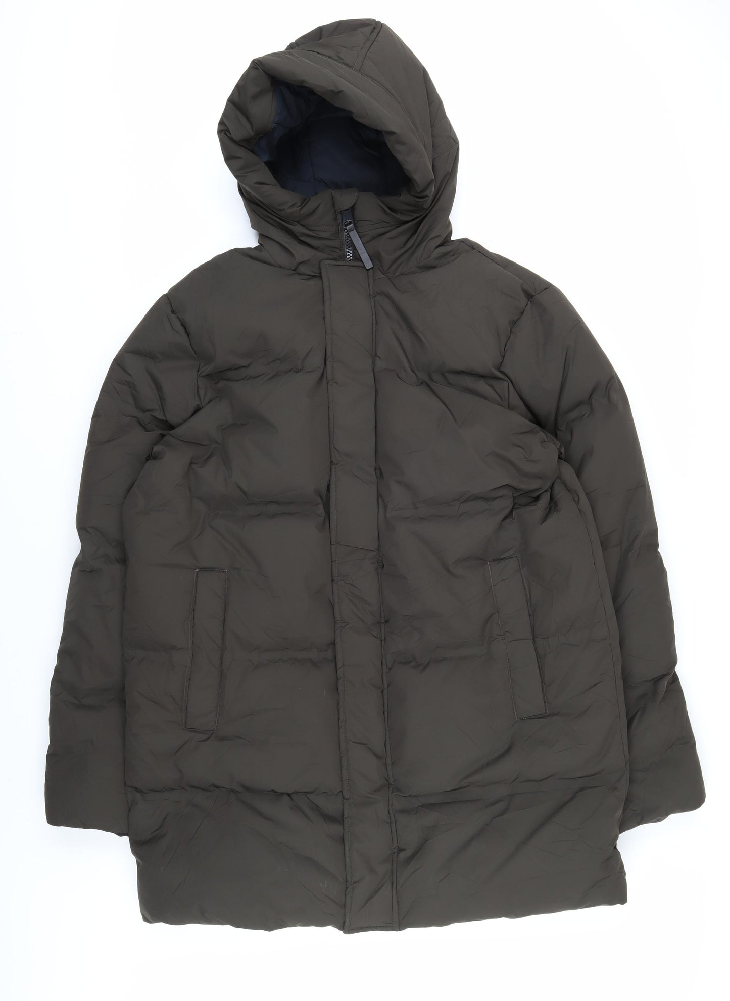 Marks and Spencer Unisex Green Puffer Jacket L
