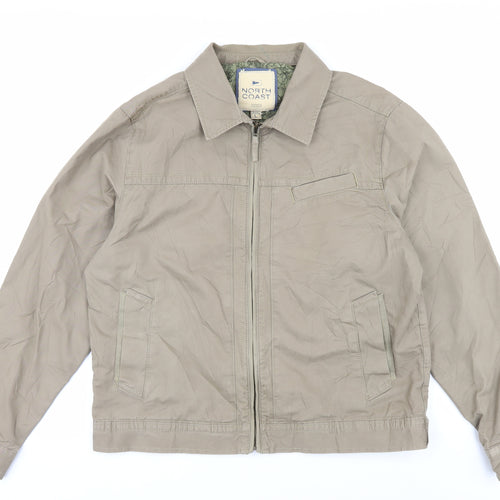 Marks and Spencer Men's Beige Bomber Jacket - L