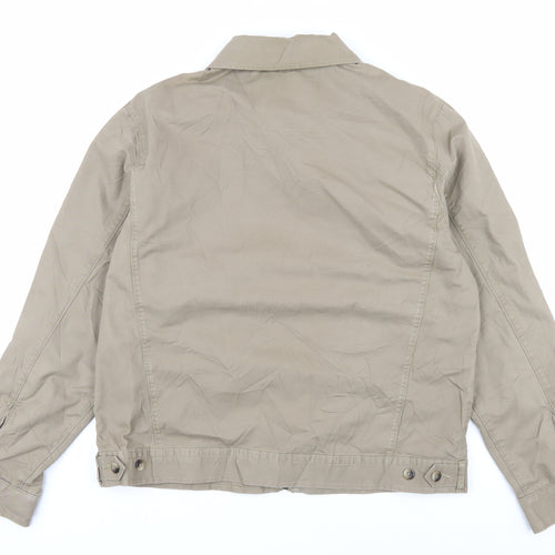 Marks and Spencer Men's Beige Bomber Jacket - L