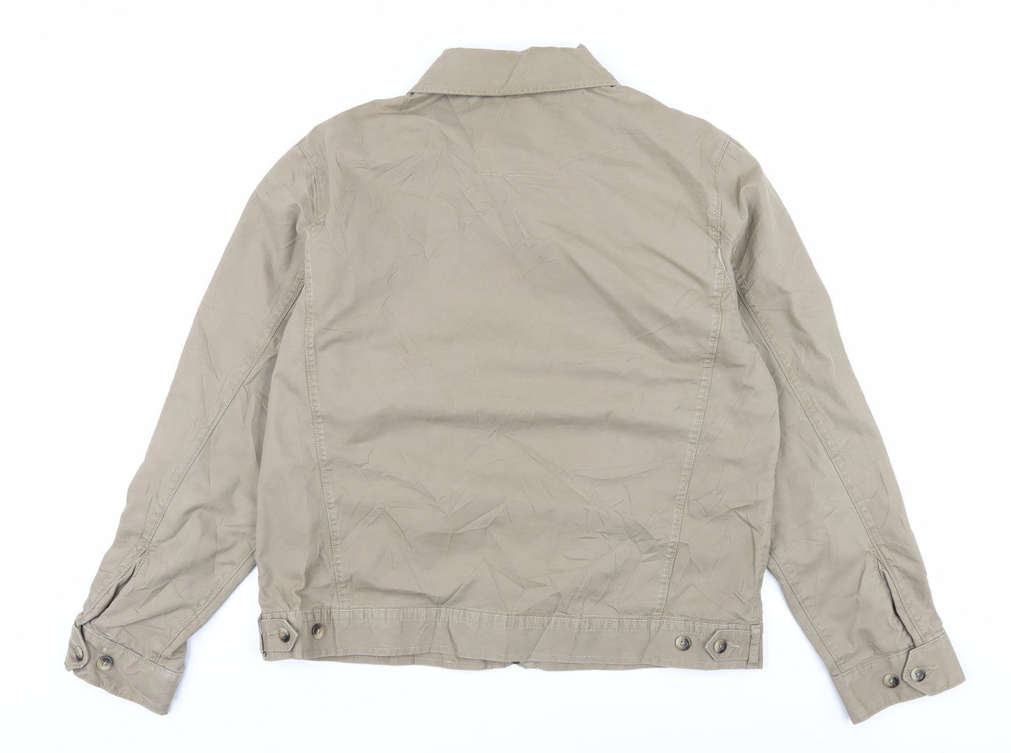 Marks and Spencer Men's Beige Bomber Jacket - L