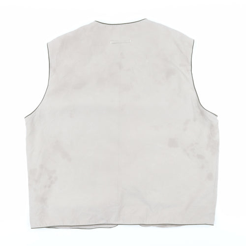 Mode Mille Unisex Beige Waistcoat 3XL Button Accent