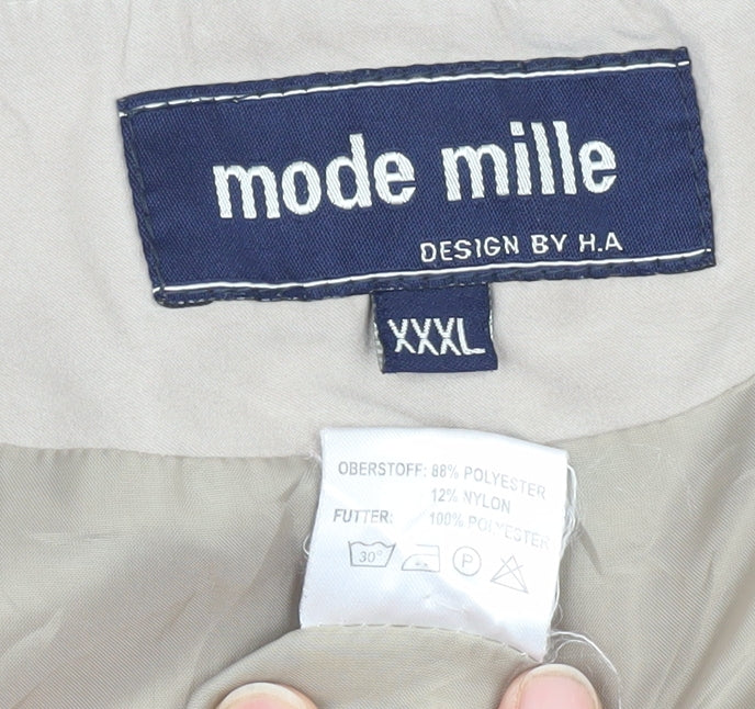 Mode Mille Unisex Beige Waistcoat 3XL Button Accent