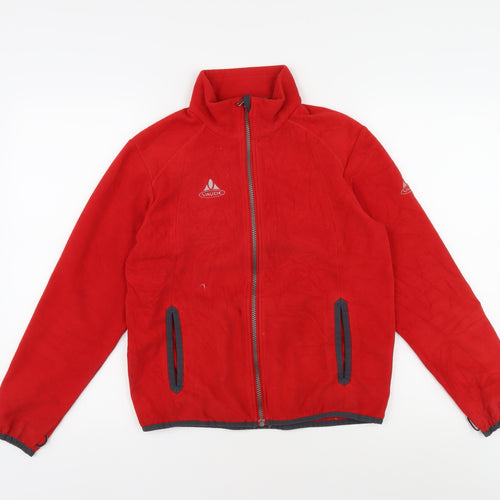 Vaude Boys Red Basic Jacket, Size 152, Fleece, Full Zip
