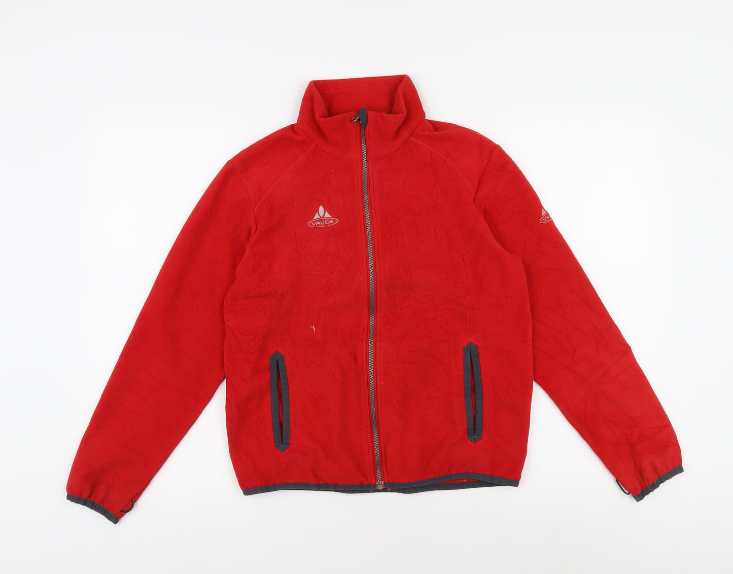 Vaude Boys Red Basic Jacket, Size 152, Fleece, Full Zip
