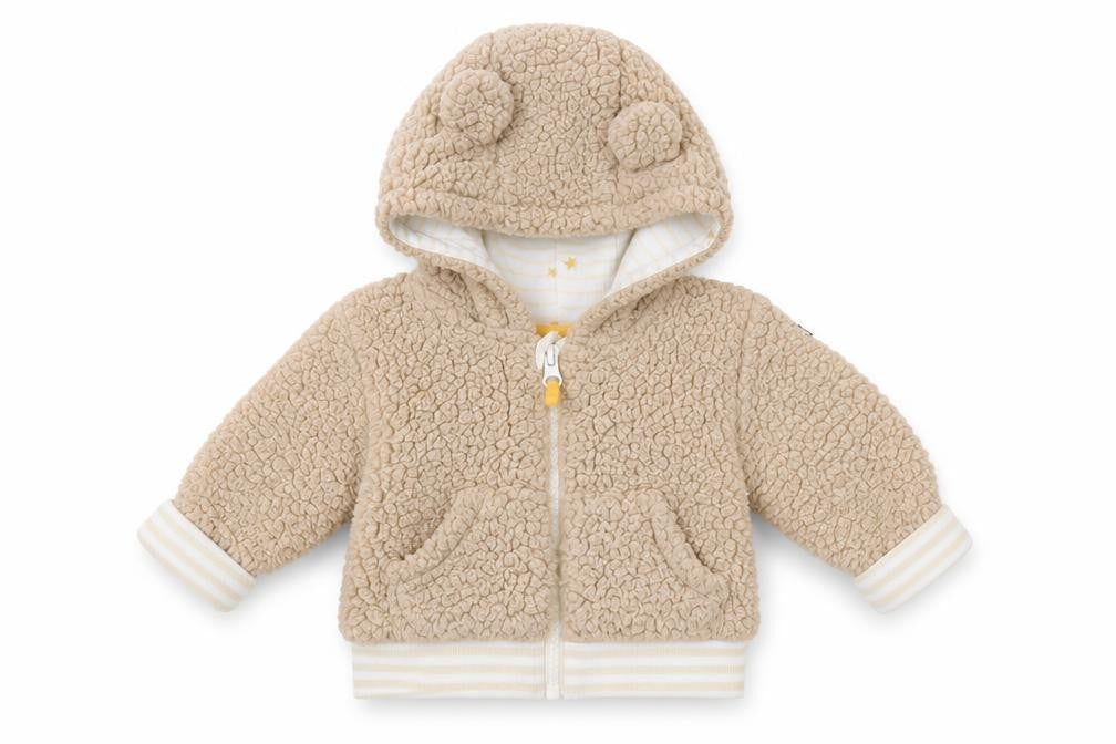 Front view of Mountain Warehouse Beige unisex baby puffer jacket 3-6 mths