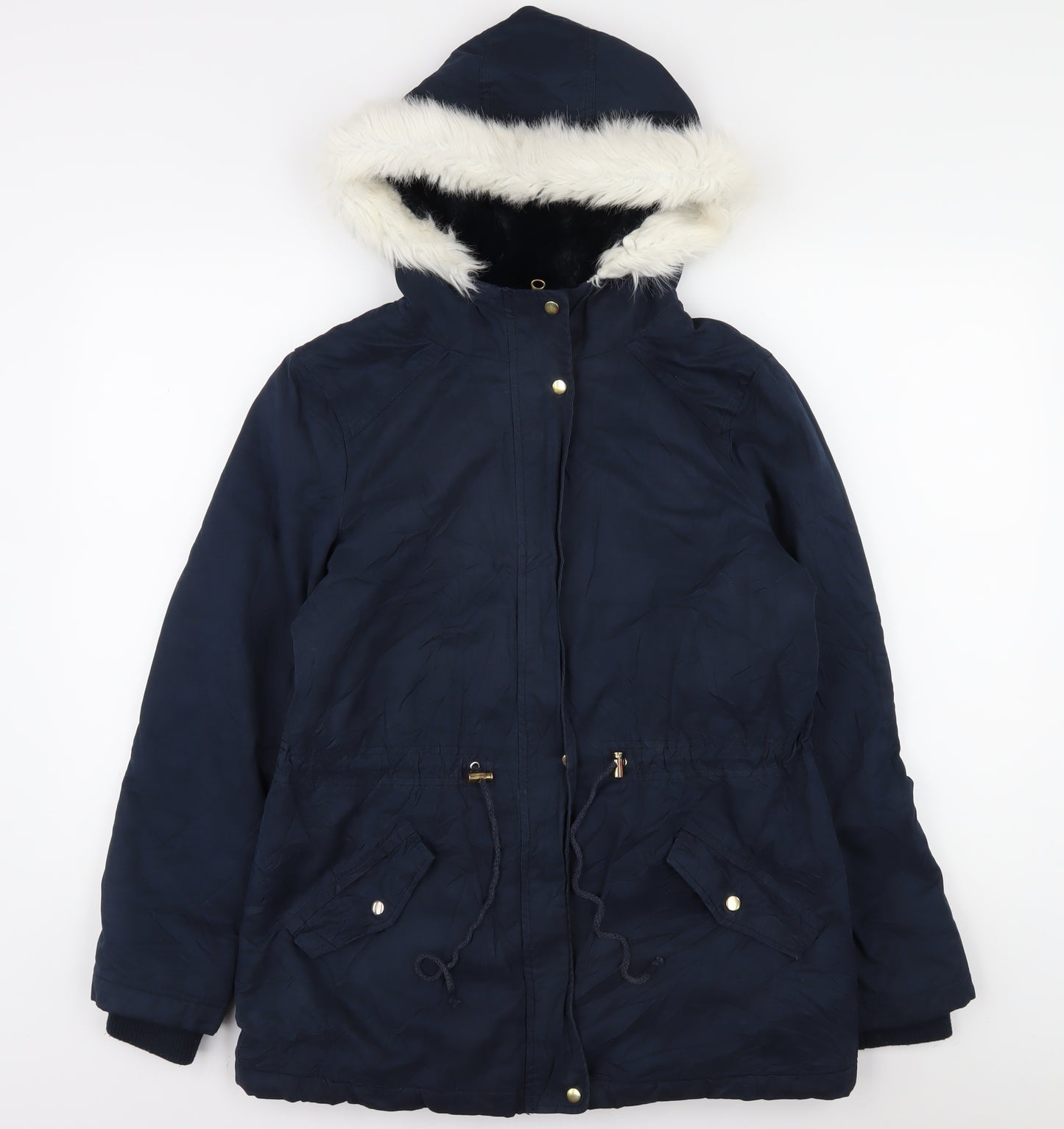 Oasis Women's Blue Parka Coat, Size S, Winter Insulated