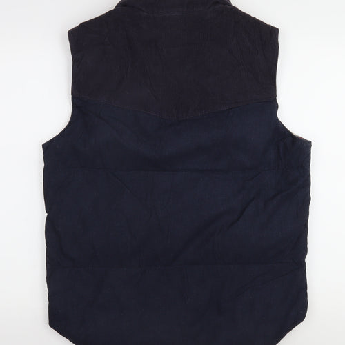Gap Men's Blue Denim Waistcoat, M, Casual Lined Vest