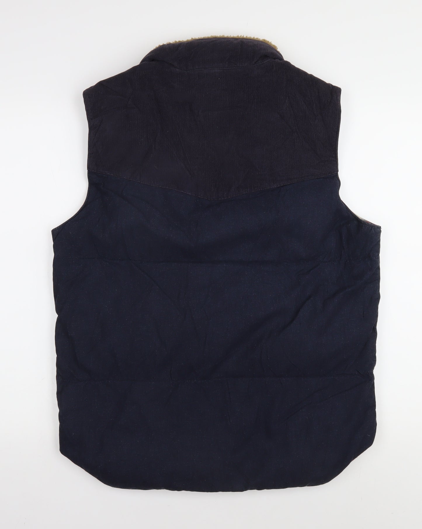 Gap Men's Blue Denim Waistcoat, M, Casual Lined Vest