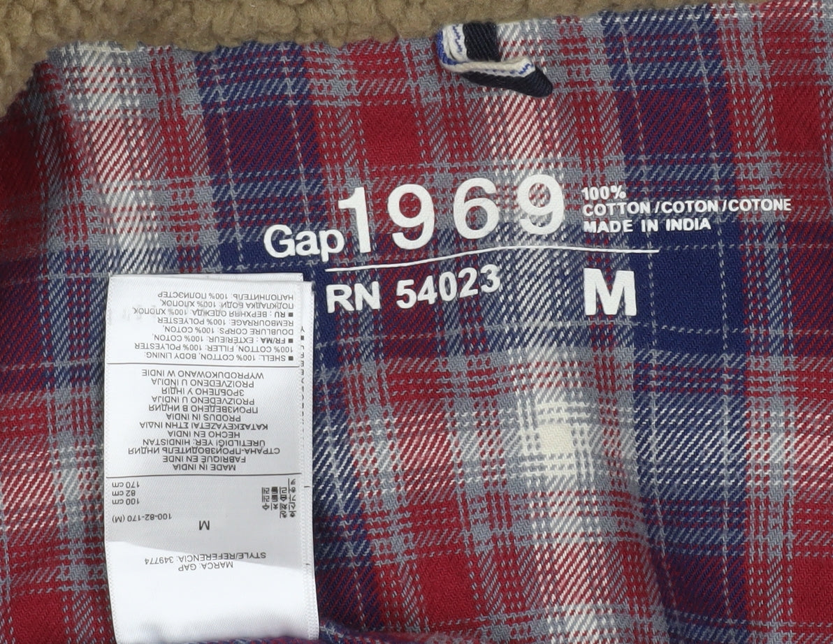 Gap Men's Blue Denim Waistcoat, M, Casual Lined Vest