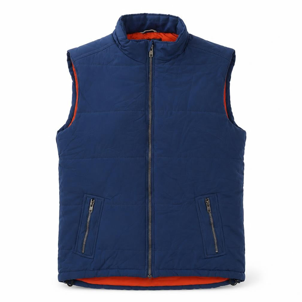 Morley Men's Blue L Puffer Waistcoat with Zipped Pockets