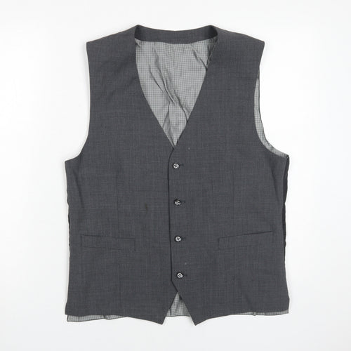 Skopes Men's Grey Suit Waistcoat 40R Regular Fit