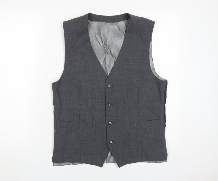 Skopes Men's Grey Suit Waistcoat 40R Regular Fit