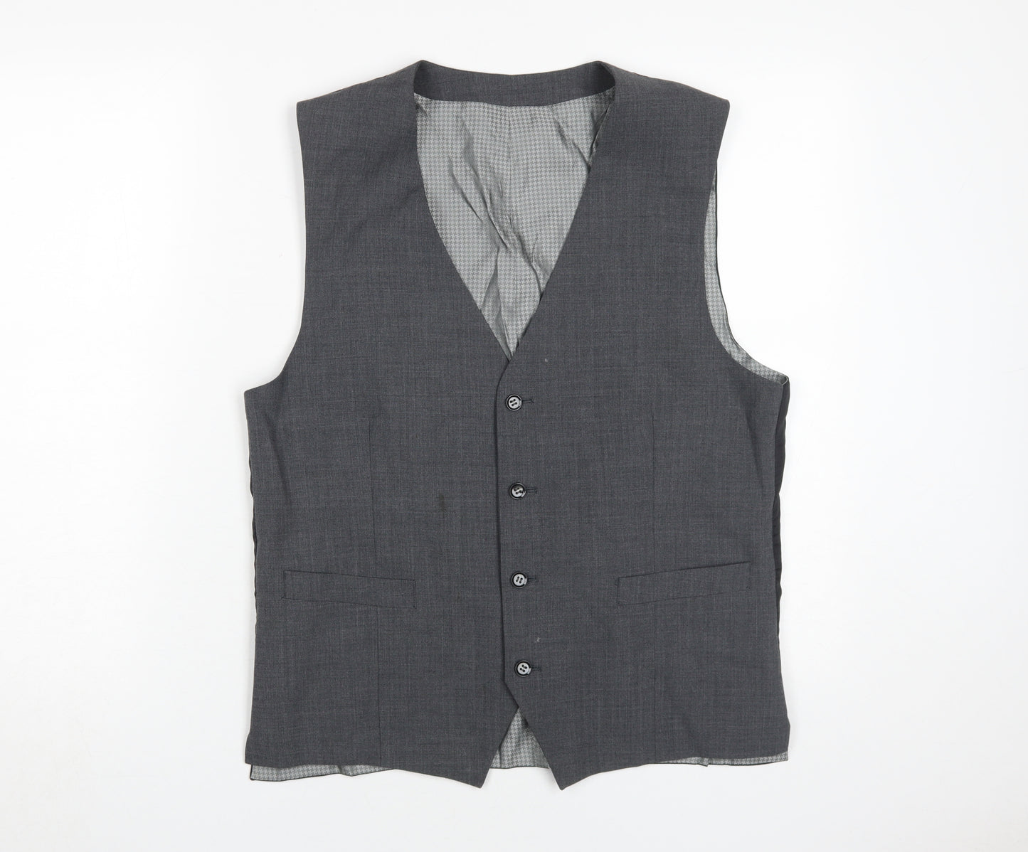 Skopes Men's Grey Suit Waistcoat 40R Regular Fit