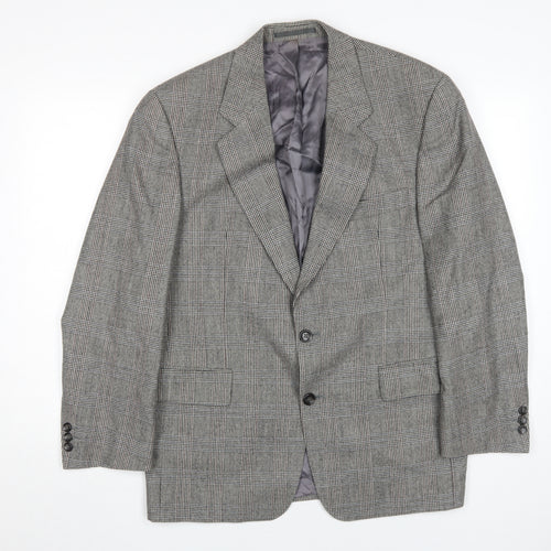Odermark Mens Grey Wool Check Blazer 40S