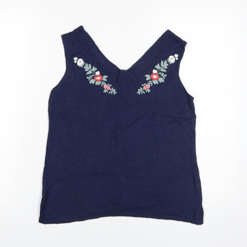 Laura Ashley Women's Blue Viscose Sleeveless Tank