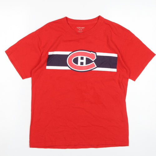 Levelwear Boys Red Graphic T-Shirt Size L Casual Pullover
