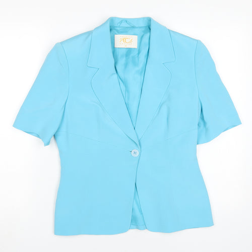 Country Casuals Women's Blue Silk Blazer Size 10