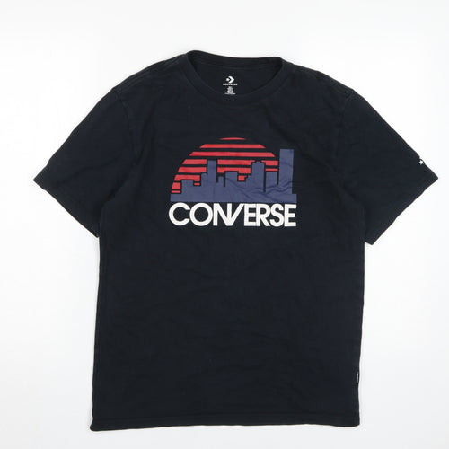 Converse Women's Black T-Shirt, Size S
