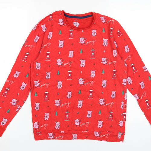 Marks and Spencer Girls Red Percy Pig Pyjama Top 13-14 Years