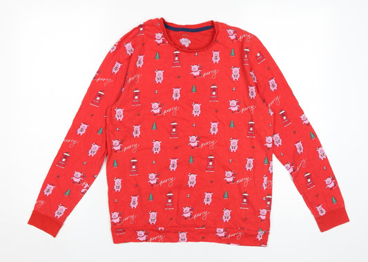 Marks and Spencer Girls Red Percy Pig Pyjama Top 13-14 Years