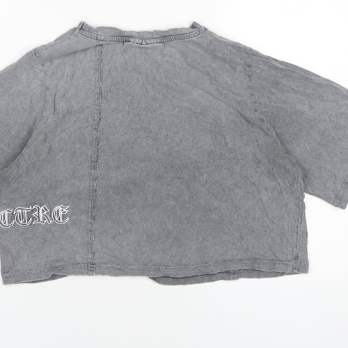 The Couture Club Grey Cropped T-Shirt, Unisex S