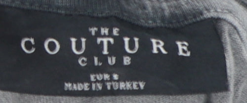 The Couture Club Grey Cropped T-Shirt, Unisex S