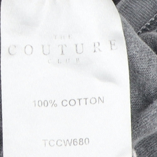 The Couture Club Grey Cropped T-Shirt, Unisex S