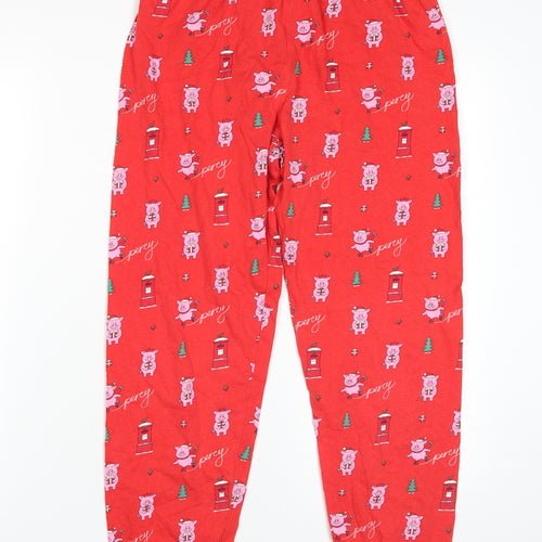 Marks and Spencer Girls Red Pyjama Set, Size 13-14 Years