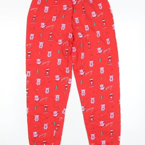 Marks and Spencer Girls Red Pyjama Set, Size 13-14 Years