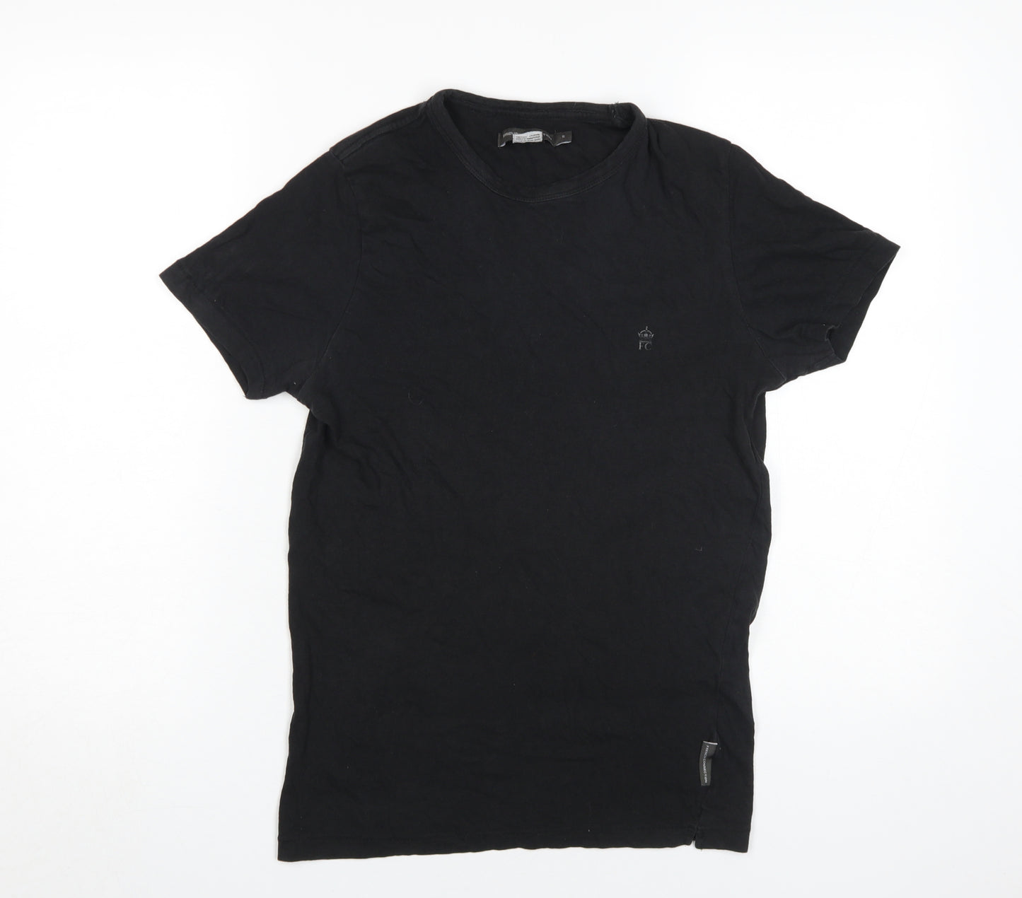 French Connection Black Cotton Men's T-Shirt, Size S