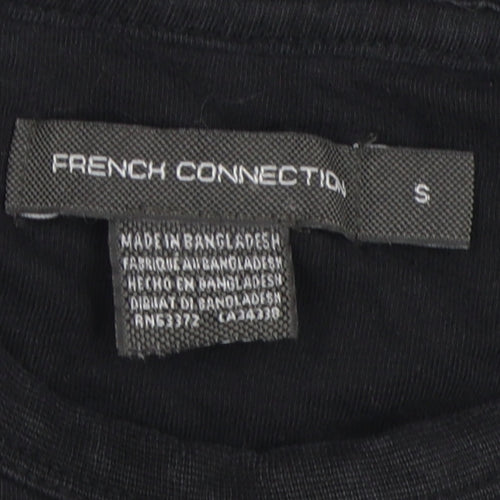 French Connection Black Cotton Men's T-Shirt, Size S