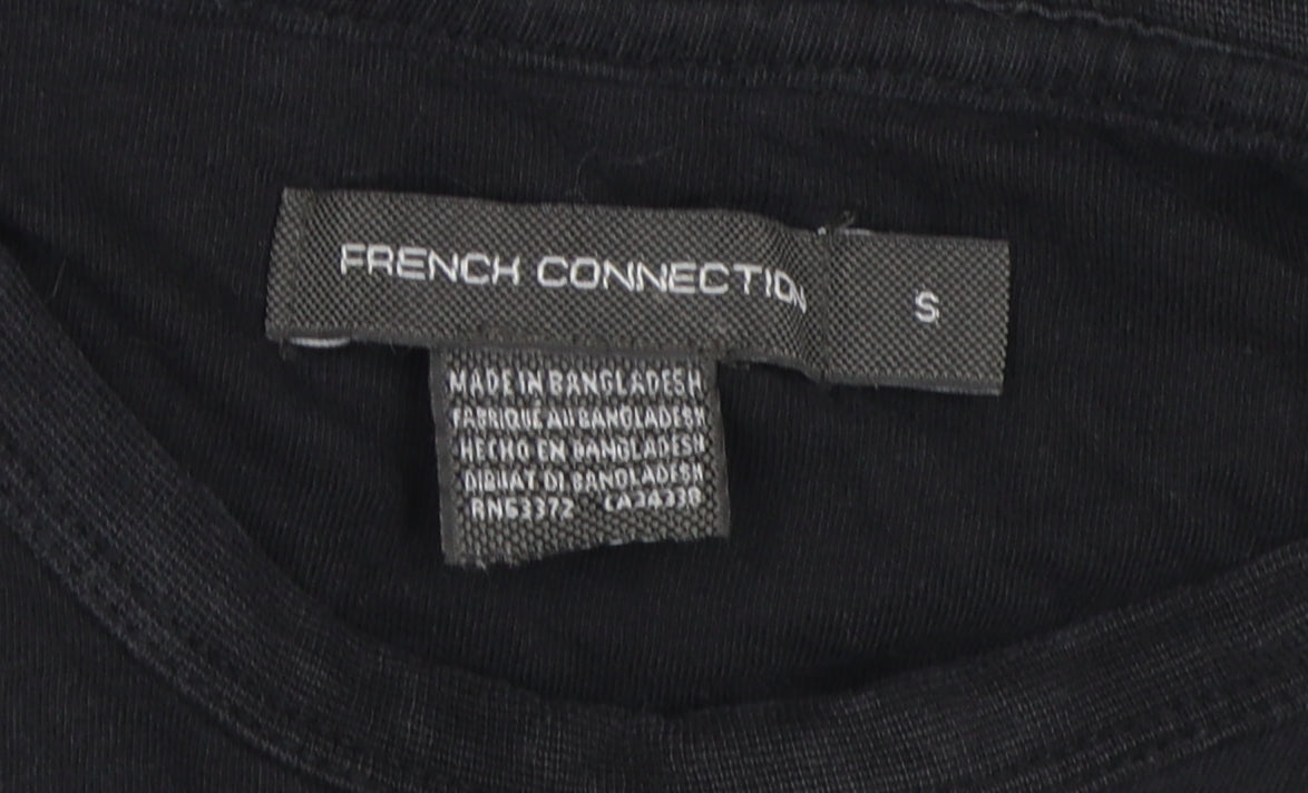 French Connection Black Cotton Men's T-Shirt, Size S