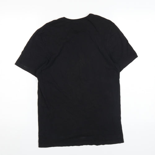 Hugo Boss Men's Black Cotton T-Shirt, Size S, Short Sleeve