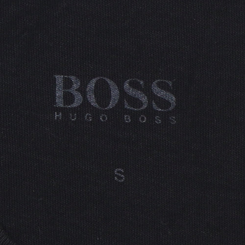 Hugo Boss Men's Black Cotton T-Shirt, Size S, Short Sleeve