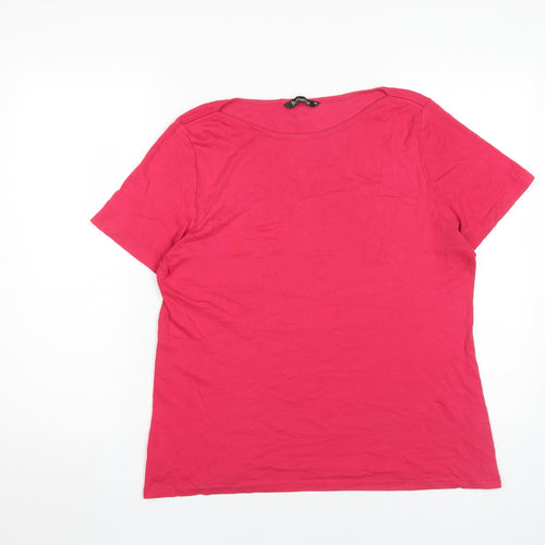 Bonmarché Women's Red T-Shirt Size 18 Cotton