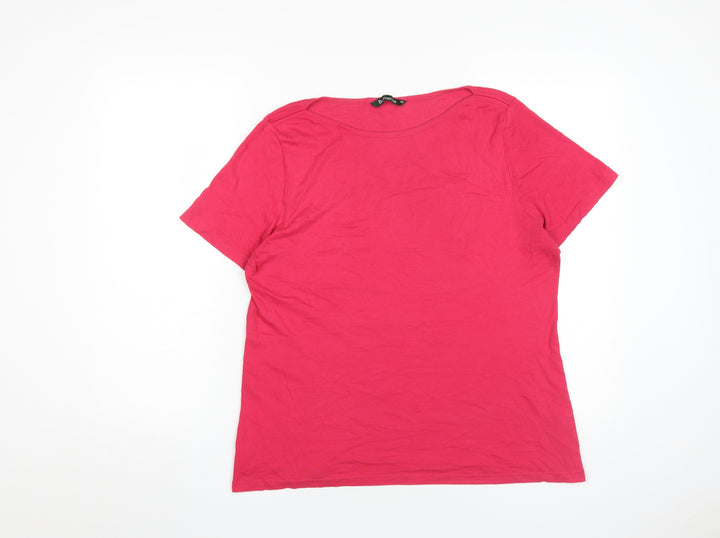 Bonmarché Women's Red T-Shirt Size 18 Cotton
