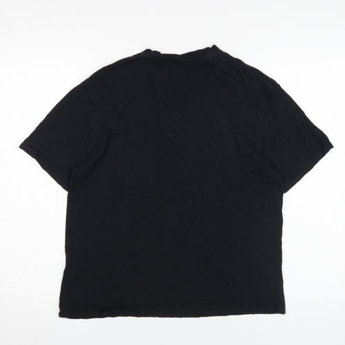 Pull & Bear Unisex Black Rolling Stones T-Shirt M