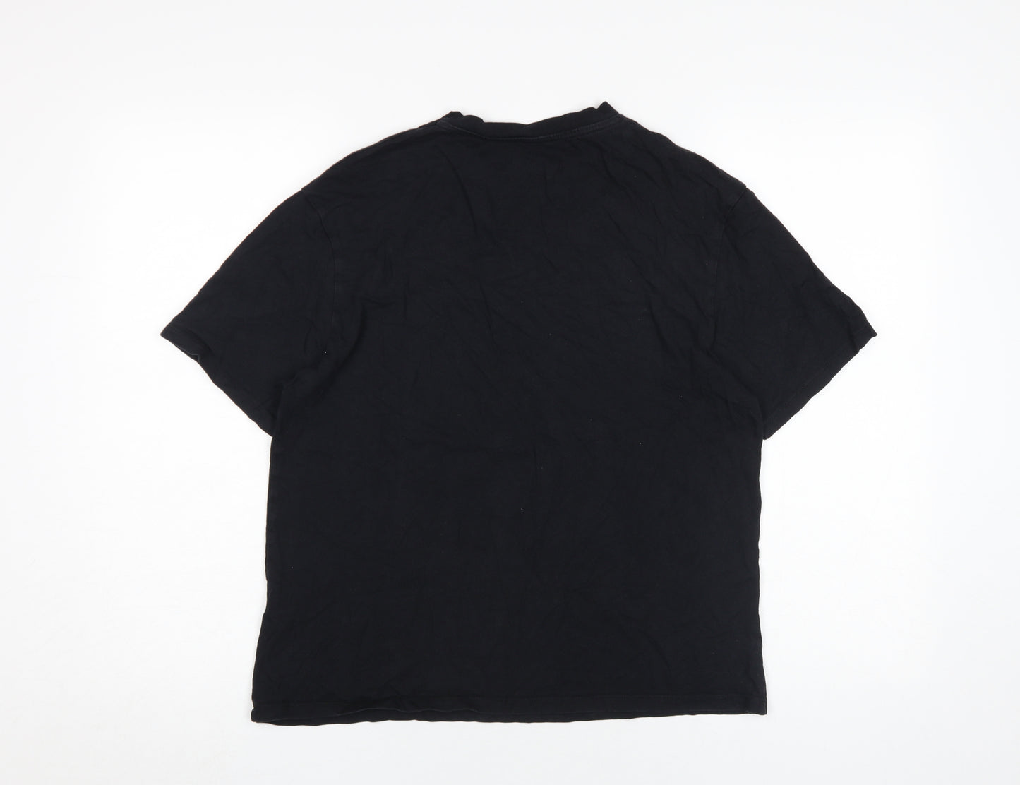 Pull & Bear Unisex Black Rolling Stones T-Shirt M