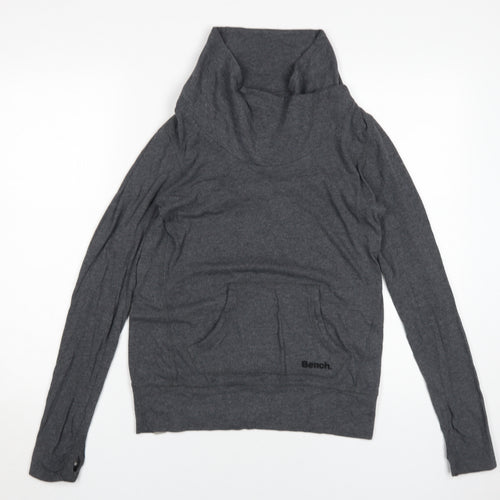 Bench Women's Black Parka Jacket with Hood - Size L