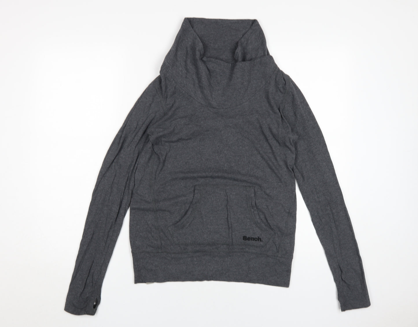 Bench Women's Black Parka Jacket with Hood - Size L