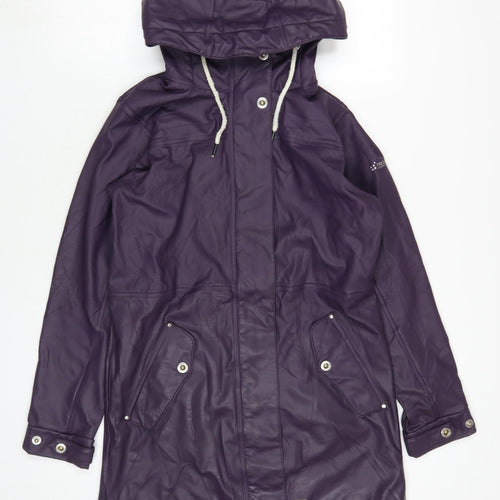 Trespass Women's Purple Waterproof Parka Jacket Size 10