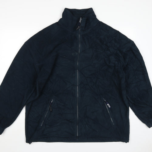 Arco Men's Blue Fleece Jacket Size L Casual Winter Warm