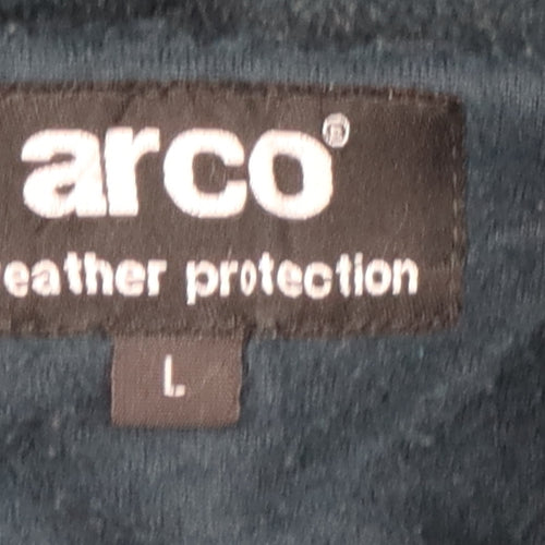 Arco Men's Blue Fleece Jacket Size L Casual Winter Warm
