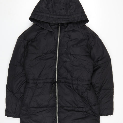 Vero Moda Women's Black Hooded Puffer Jacket Size 8