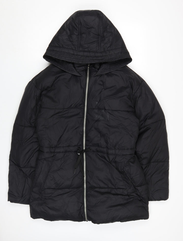 Vero Moda Women's Black Hooded Puffer Jacket Size 8